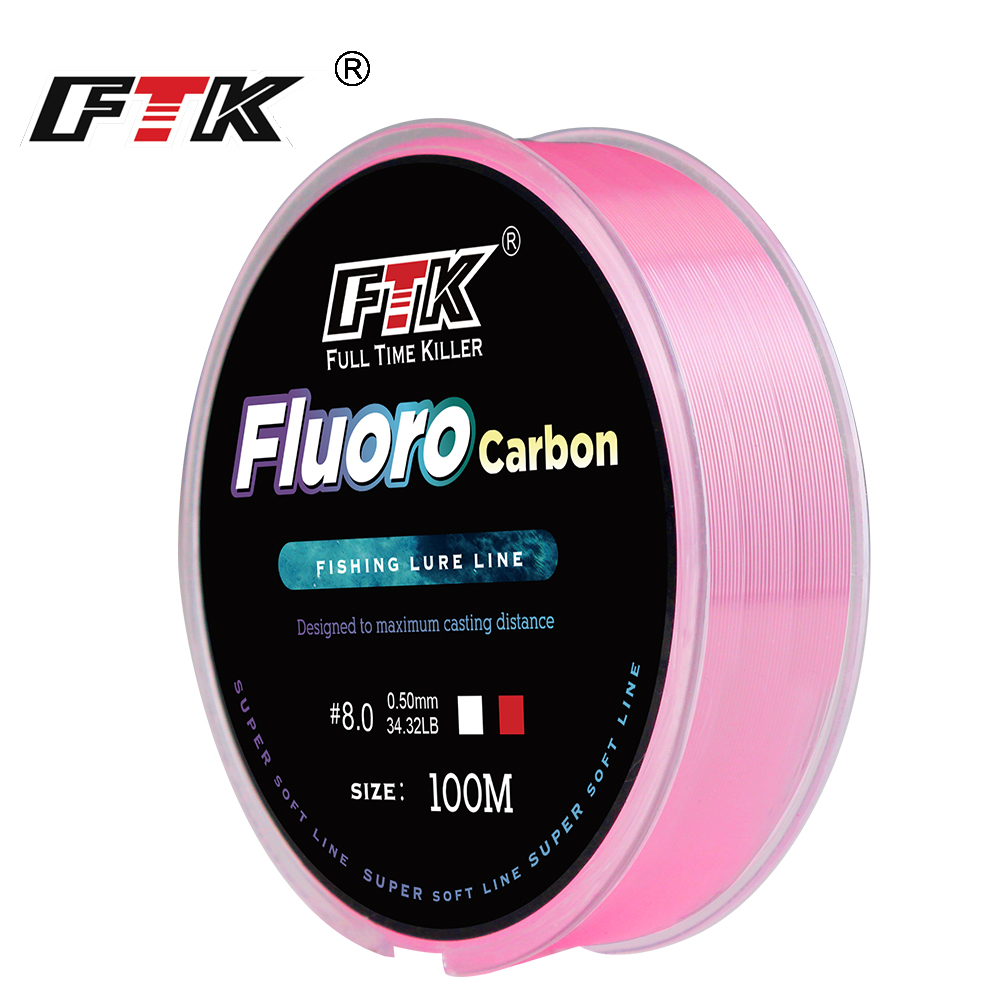 FTK 100m 4.13-34.32LB Fluoroca - đánh giá và giá Fluorocarbon Line