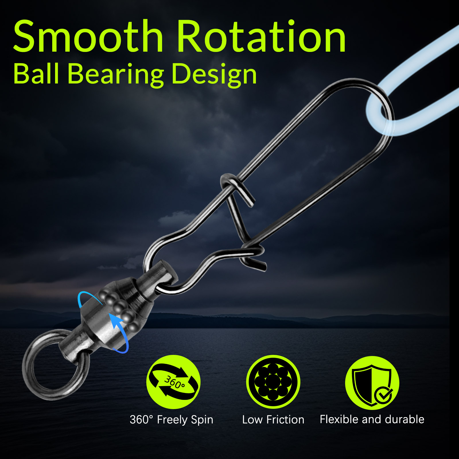 9KM 10PCS Ball Bearing Swivel  - đánh giá và giá Saltwater Line